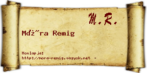 Móra Remig névjegykártya